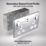 British General Nexus Metal 13A 2-Gang SP Switched Socket + 3.25A 65W 2-Outlet Type C USB Charger Polished Chrome with White Inserts