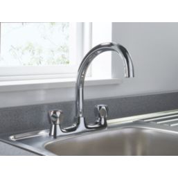 Bristan RP3 VAC2 DSM C MT Value Club  Deck Mounted Kitchen Sink Mixer Taps Chrome-Plated