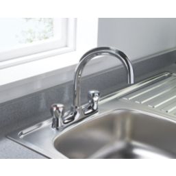 Bristan RP3 VAC2 DSM C MT Value Club  Deck Mounted Kitchen Sink Mixer Taps Chrome-Plated
