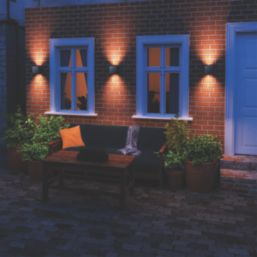 Calex  Outdoor LED Smart Colour Changing Up & Down Wall Light Black 6.5W 575lm