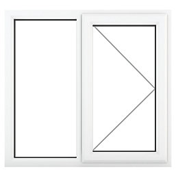 Crystal  Right-Hand Opening Clear Double-Glazed Casement White uPVC Window 1190mm x 965mm