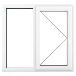 Crystal  Right-Hand Opening Clear Double-Glazed Casement White uPVC Window 1190mm x 965mm