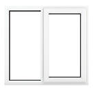 Crystal  Right-Hand Opening Clear Double-Glazed Casement White uPVC Window 1190mm x 965mm