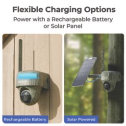 Reolink Go Series G450  Solar & Battery-Powered Black & Green Wireless 4K Outdoor Dome Pan-Tilt Wildlife Camera with Solar Panel