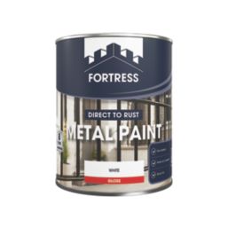 Fortress Gloss Direct to Rust Metal Paint White 750ml