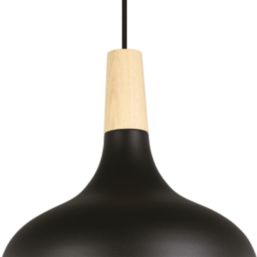 Eglo Sabinar 28cm Single Pendant Light Black/Brown