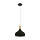 Eglo Sabinar 28cm Single Pendant Light Black/Brown