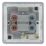 LAP  45A 1-Gang 2-Pole Cooker Switch Matt Black with LED with Red Inserts