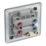 LAP  45A 1-Gang 2-Pole Cooker Switch Matt Black with LED with Red Inserts