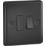 Knightsbridge  13A Switched Fused Spur  Matt Black with Black Inserts