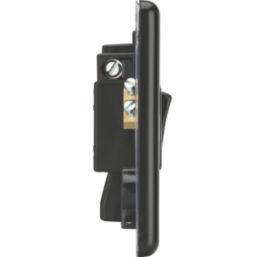 Knightsbridge  13A Switched Fused Spur  Matt Black with Black Inserts