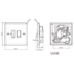 Knightsbridge  13A Switched Fused Spur  Matt Black with Black Inserts