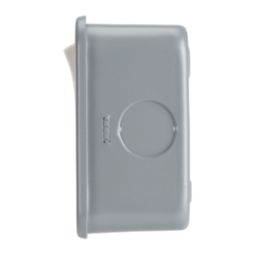 Contactum   13A 2-Gang DP Switched Metal Clad Socket with Neon with White Inserts