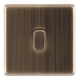Arlec  10A 1-Gang 2-Way Light Switch  Antique Brass