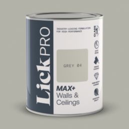 LickPro Max+ 1Ltr Grey 04 Matt Emulsion  Paint