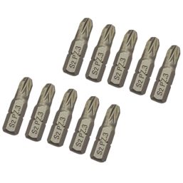 1/4" 25mm Hex Shank PZ3 Screwdriver Bits 10 Pack