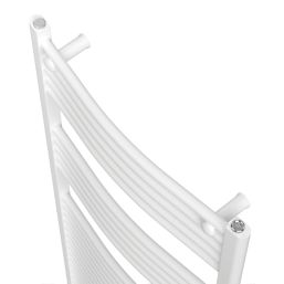 Flomasta 1600mm x 600mm 2784BTU White Curved  Towel Radiator