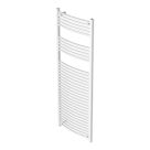 Flomasta 1600mm x 600mm 2784BTU White Curved  Towel Radiator