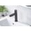 Bristan Liso Black 192mm Standard Round Head Mono Basin Mixer Tap  With Clicker Waste
