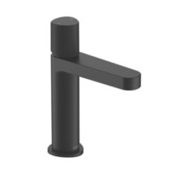 Bristan Liso Black 192mm Standard Round Head Mono Basin Mixer Tap  With Clicker Waste