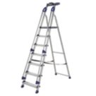 Werner Aluminium 2.12m 7 Step Platform Step Ladder With Handrail