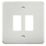 Knightsbridge  2-Module Grid Faceplate Brushed Chrome