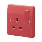 MK Logic Plus 13A 1-Gang DP Switched Plug Socket Red