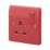 MK Logic Plus 13A 1-Gang DP Switched Plug Socket Red