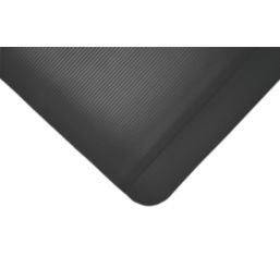 COBA Fluted Anti-Fatigue Floor Mat Black 0.9m x 0.6m x 10mm