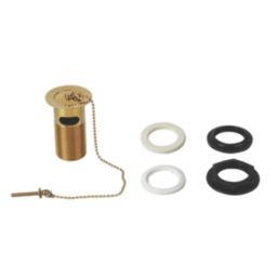 Flomasta Slotted Basin Waste with Brass Plug & Chain