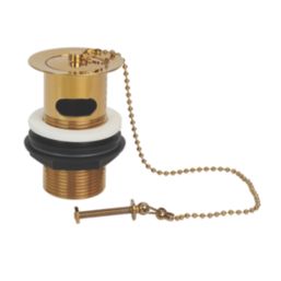 Flomasta Slotted Basin Waste with Brass Plug & Chain