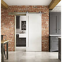 Jeld-Wen Grange Primed White Wooden 1-Panel Shaker Internal Sliding Barn Door 2073 x 862mm