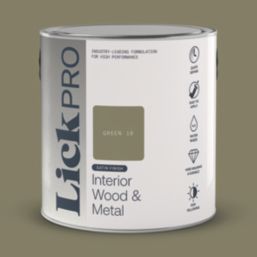 LickPro 2.5Ltr Green 19 Satin Water-Based Trim Paint
