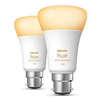 Philips Hue  BC A60 LED Smart Light Bulb 8.5W 806lm 2 Pack