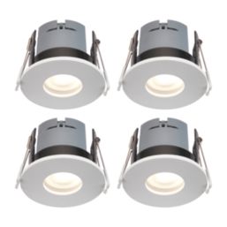 Saxby CosmosMidi Fixed  Fire Rated LED Recessed Downlight White 6W 630lm 4 Pack