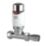 Drayton TRV4 15mm x 1/2" White/Chrome Straight Designer Thermostatic Radiator Valve & Lockshield
