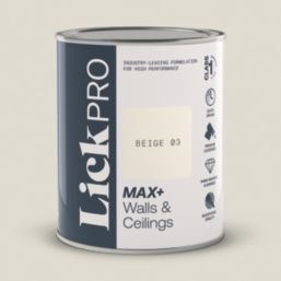 LickPro Max+ 1Ltr Beige 03 Matt Emulsion  Paint