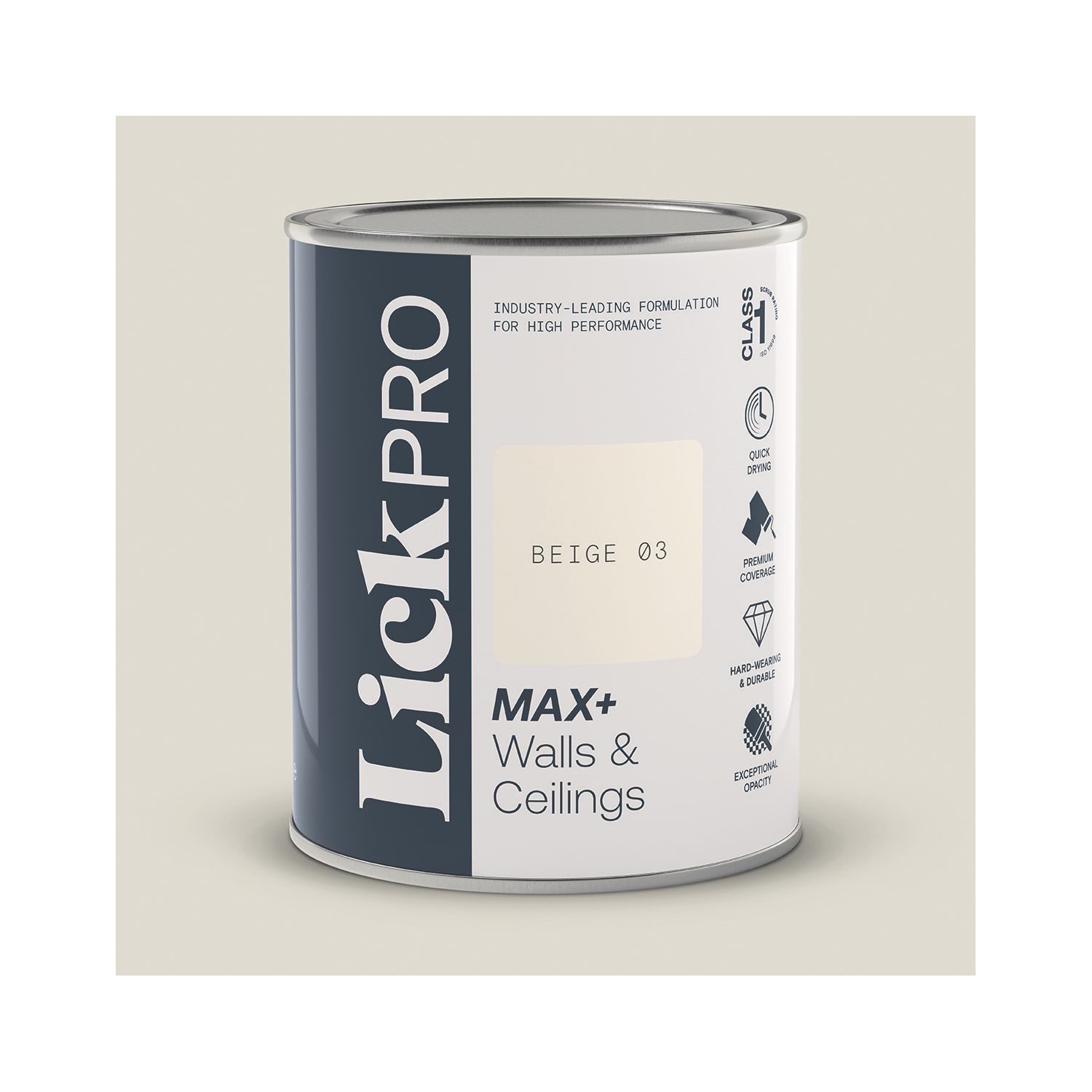 LickPro Max+ 1Ltr Beige 03 Matt Emulsion Paint (520TM)