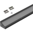 VEW Aluminium Corner Profile Kit Black 1m