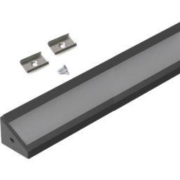 VEW Aluminium Corner Profile Kit Black 1m