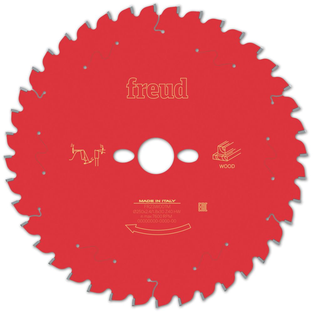 Freud F03FS09753 Wood/Chipboard/MDF Circular Saw Blade 250mm x 30mm 40T