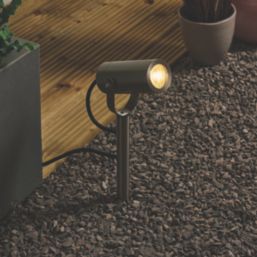 Saxby Palin Outdoor Spike Light Brushed Stainless Steel