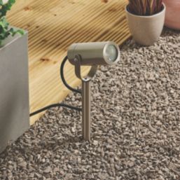 Saxby Palin Outdoor Spike Light Brushed Stainless Steel