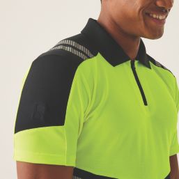 Regatta Hi-Vis X-Pro Polo Shirt Black/Yellow X Large 44" Chest