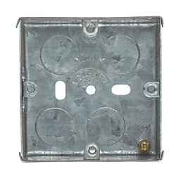 Appleby  1-Gang Galvanised Steel  Knockout Box 35mm