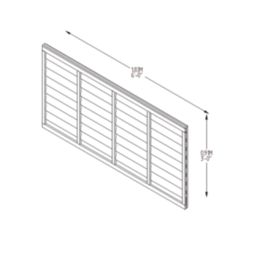 Forest Super Lap  Fence Panels Natural Timber 6' x 3' Pack of 7