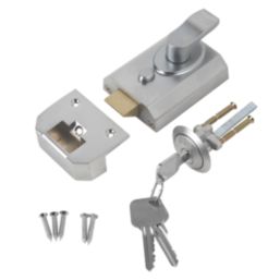 Smith & Locke   Deadlock Night Latch Satin Chrome 60mm Backset