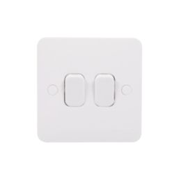 Schneider Electric Lisse 10AX 2-Gang 2-Way 10AX Light Switch  White