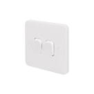 Schneider Electric Lisse 10AX 2-Gang 2-Way 10AX Light Switch  White