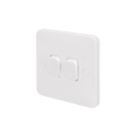 Schneider Electric Lisse 10AX 2-Gang 2-Way 10AX Light Switch  White